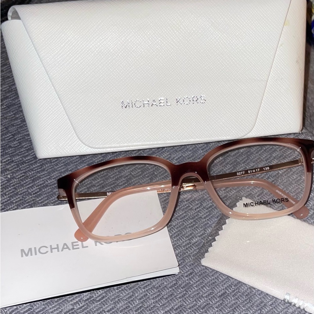 Michael Kors Pink and Brown Glasses Jacob’s Glasses/Frames